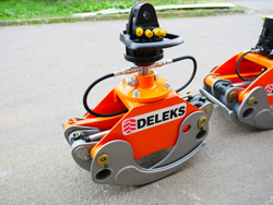 holzzange holzgreifer mit rotator für kräne und mini bagger 1 8 bis 3 5t mod dk 11c gr 30