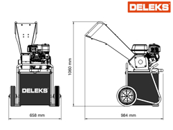 benzin häcksler schredder mit b&s motor mod dk 300 bs
