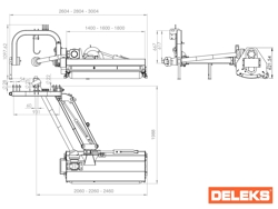 mittelschwerer böschungsmulcher mit eingebauten freilauf deleks