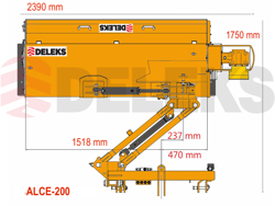sideshift flail mower heavy offset side mulcher for tractors alce 200