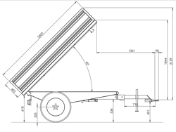 3 way hydraulic tipping trailer for tractor rm 14t3s
