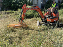 forestry mulcher of 100cm for mini excavators hydraulic shredder mod ar 100