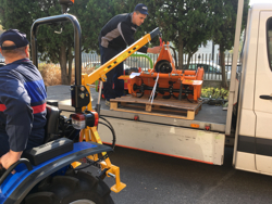 grue hydraulique pour micro tracteurs comme kubota iseki mod el 200