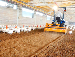 rotovator mélangeur de litière pour tracteur pavo 140