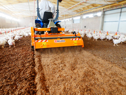 rotovator mélangeur de litière pour tracteur pavo 140