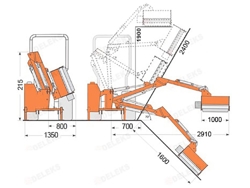 epareuse hydraulique pour tracteur avec broyeur ou taille haie mod airone 100