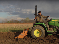 rotovator pour tracteur série moyenne 125cm de travail déport manuel mod dfm 125