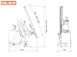 epareuse hydraulique pour tracteur avec broyeur ou taille haie mod merlo