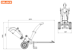 broyeur de branches thermique dk 800 honda pour sarments
