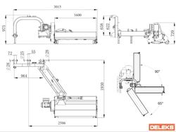 broyeur d accotement giraffa150 pour tracteur fruitier deleks