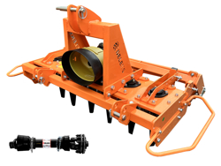 herse rotative avec rouleau kr 120r pour tracteur