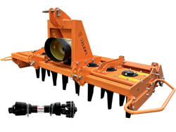 herse rotative avec rouleau kr 210r pour tracteur