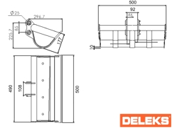 godet pour mini pele 500