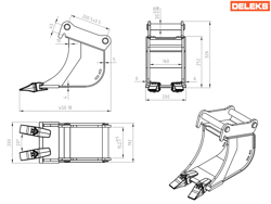 godet pour mini pele bhb 200 s30