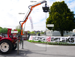 hydraulisk skogskran med tømmerklo for montering på traktor crab 3000