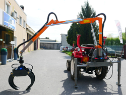 hydraulisk skogskran med tømmerklo for montering på traktor crab 3000