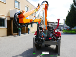 hydraulisk skogskran med tømmerklo for montering på traktor crab 3000