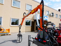 hydraulisk skogskran med tømmerklo for montering på traktor crab 3000