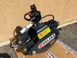 tømmerklo med rotor for minigravere og skogskraner dk 10 gr 10