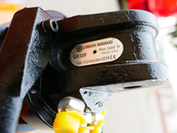 tømmerklo med fast pendulerende rotor for minigravere og skogskraner dk 16 gr 30f