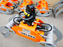 tømmerklo med fast pendulerende rotor for minigravere og skogskraner dk 16 gr 30f