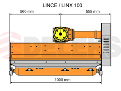 slagklipper 100cm beitepusser med justerbar sideforskyvning flerbruks med hammer kniver lince sp100