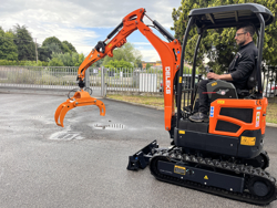 tommerklo med rotor for minigravere og skogskraner dk 10h gr 10