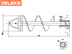 ekstra spiss 20cm for jordborr med kniver s100