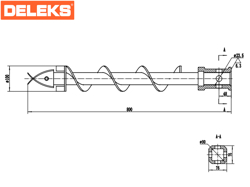 ekstra spiss 10cm for jordborr med kniver s100