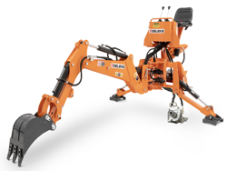 universal bakmontert traktorgraver med grabb mod drs 2000