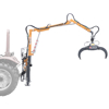 skogskraner for traktorer med hydraulisk klo og 360 roterende rotor for håndtering av tømmer