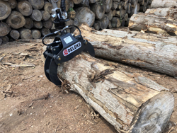 macara forestieră hidraulică cu graifer lemn pentru spate tractor mod crab 3000