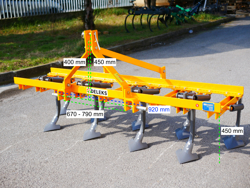 cultivator 215cm scarificator subsolier cu arcuri pentru pregătirea solului mod de 215 9 v