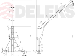 macara hidraulică pentru tractoare agricole mod el 500