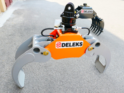 graifer forestier cu rotator hidraulic pentru mini excavatoare și macarale forestiere capacitate de 1000 kg mod dk 11c gr 30f