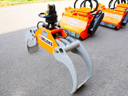 graifer forestier cu rotator hidraulic pentru mini excavatoare și macarale forestiere capacitate de 1000 kg mod dk 11c gr 30f