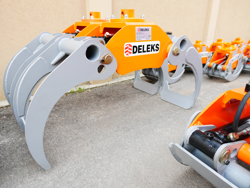 graifer trunchiuri de lemn pentru mini excavatoare sau manipulatoare hidraulice mod dk 16