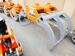 graifer trunchiuri de lemn pentru mini excavatoare sau manipulatoare hidraulice mod dk 16