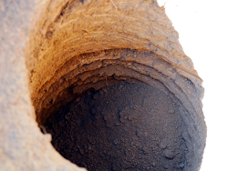 burghiu pamant cu cardanul homocinetic și pistonul hidraulic pe braț pentru tractoare mod l 50h