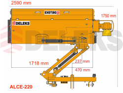 tocător lateral tăiere de 2 2 m serie grea pentru terasamente și borduri cu cutie exterioară mod alce 220