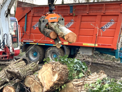 graifer pentru lemn cu rotor cu flanșă capacitate 2000kg pentru excavatoare mod dk 16 gr 30f