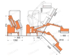 tocator hidraulic cu brat articulat cu cositoare sau tocator mod airone 60