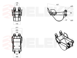 cupă pentru miniexcavator bhb 200