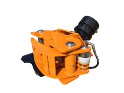 graifer forestier hidraulic cu lama de taiere atasata pentru mini excavator cleste mod cf 10r