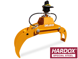 cleste hidraulic cu o capacitate de incarcare de 400 kg cu un rotor 360 pentru mini excavatoare mod dk 10h gr 10