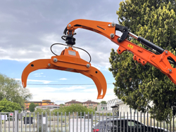 cleste hidraulic cu o capacitate de incarcare de 400 kg cu un rotor 360 pentru mini excavatoare mod dk 10h gr 10