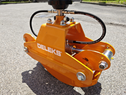 cleste hidraulic cu o capacitate de incarcare de 400 kg cu un rotor 360 pentru mini excavatoare mod dk 10h gr 10