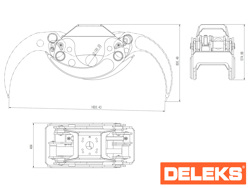 graifer pentru lemn cu rotor cu flanșă capacitate 2000kg pentru excavatoare mod dk 18 gr 100f