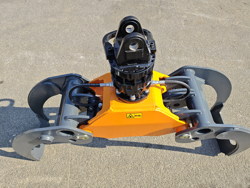 graifer pentru lemn cu rotor cu flanșă capacitate 2000kg pentru excavatoare mod dk 18 gr 100f