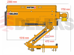 tocător lateral tăiere de 2 m serie grea pentru terasamente și borduri cu cutie exterioară mod dragon 200